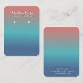 Sun Gradient Handmade Artisan Earring Display Kaar Contactkaartje (Voorkant / Achterkant)