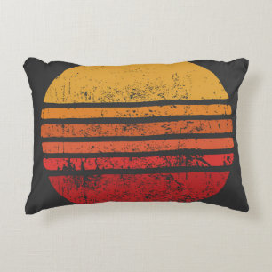 SUN Grunge Circle Illustrationsvintage, ci Accent Kussen