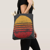 SUN Grunge Circle Illustrationsvintage, ci Tote Bag (Dichtbij)