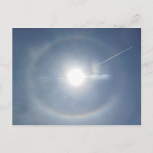 Sun Halo Condensation Trail Briefkaart (Voorkant)