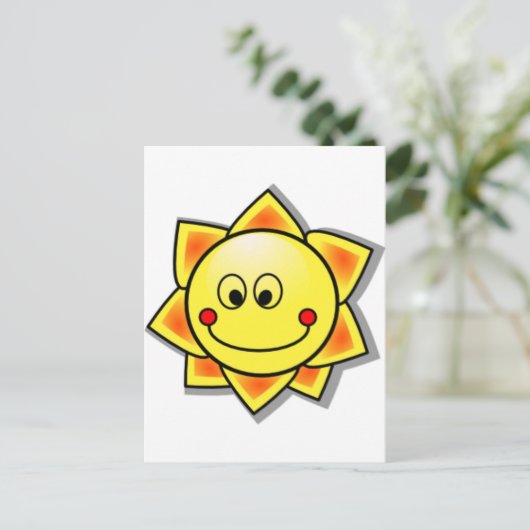 Sun Happy Sun Briefkaart (Staand voorkant)