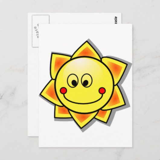 Sun Happy Sun Briefkaart (Voorkant / Achterkant)