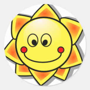 Sun Happy Sun Ronde Sticker