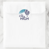 Sun High Hete Luchtballon Ronde Sticker (Tas)