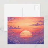 Sun Horizon - Vibrant Painterly Illustration Style Briefkaart (Voorkant / Achterkant)