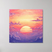 Sun Horizon - Vibrant Painterly Illustration Style Canvas Afdruk (Voorkant)