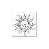 Sun Horoscope Aquarius Sign Rubberstempel (Afrduk)
