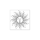 Sun Horoscope Aries Rubberstempel (Afrduk)