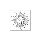 Sun Horoscope Gemini Sign Rubberstempel (Afrduk)