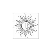 Sun Horoscope Virgo Rubberstempel (Afrduk)