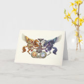 Sun Horse, Moon Horse Wenskaart Kaart (Gele Bloem)