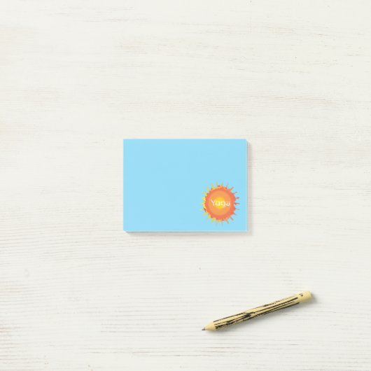 Sun Hot Yoga Post-it Notes (Op bureau)