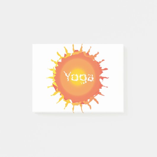 Sun Hot Yoga Post-it® Notes (Voorkant)