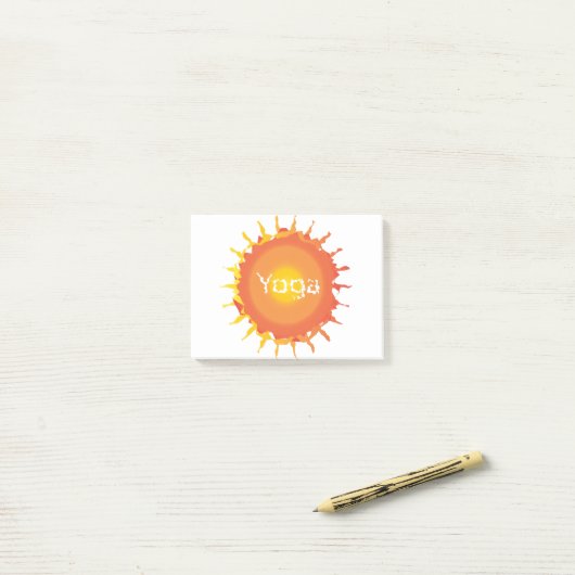 Sun Hot Yoga Post-it® Notes (Op bureau)