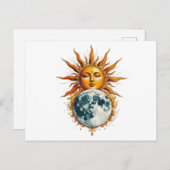 Sun hugging its moon briefkaart (Voorkant / Achterkant)