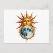 Sun hugging its moon briefkaart (Voorkant)