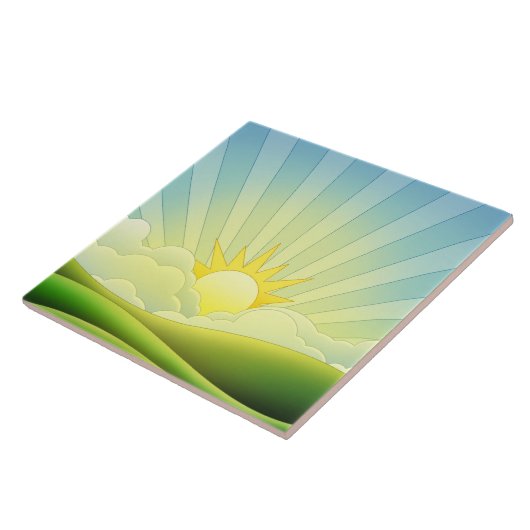 Sun-illustratie Tegeltje (Zijkant)
