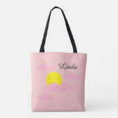 Sun in Hazy Sky: Light Pink  Tote Bag (Achterkant)