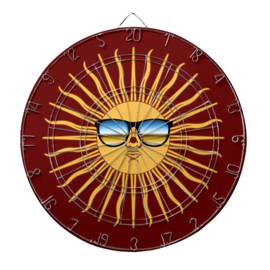 Sun in Shades Dartbord (Voorkant)