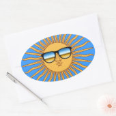 Sun in Shades Ovale Sticker (Envelop)