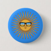 Sun in Shades Ronde Button 5,7 Cm (Voorkant)