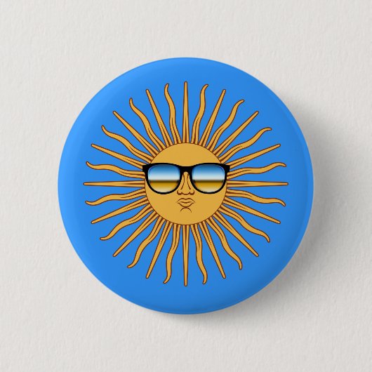 Sun in Shades Ronde Button 5,7 Cm (Voorkant)