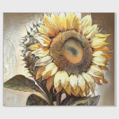 Sun in Sunflower Modern Art Collectie Cadeaupapier (Vlak)