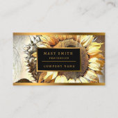 Sun in Sunflower Modern Art Collectie Visitekaartje (Voorkant)