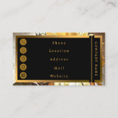 Sun in Sunflower Modern Art Collectie Visitekaartje (Achterkant)