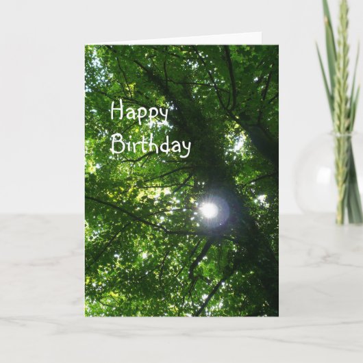 Sun in the Trees - Birthday Kaart (Voorkant)