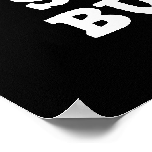 Sun is uit Bun's uit Funny Burger Pun Dark BG Poster (Hoek)