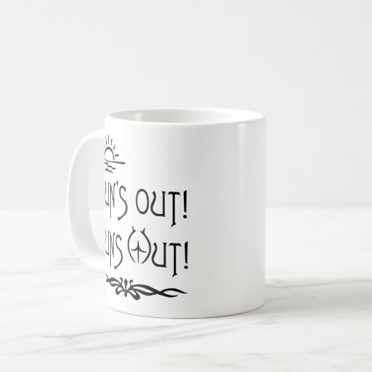 Sun is uit koffiemok (Voorkant links)