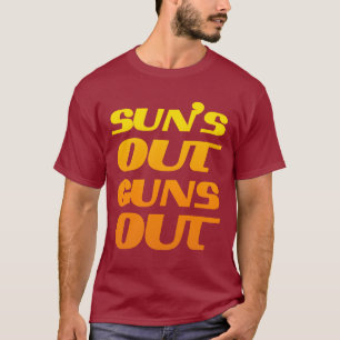 SUN IS UIT PISTOLEN VAN FITNESS EN GYM T-SHIRT