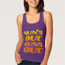 SUN IS UIT PISTOLEN VAN FITNESS EN GYM TANKTOP
