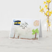 Sun Israel Wenskaart Kaart (Gele Bloem)