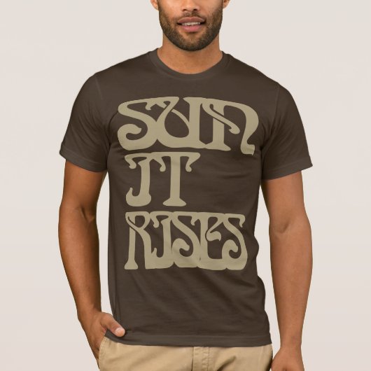 Sun It Rises Brown T-Shirt (Voorkant)