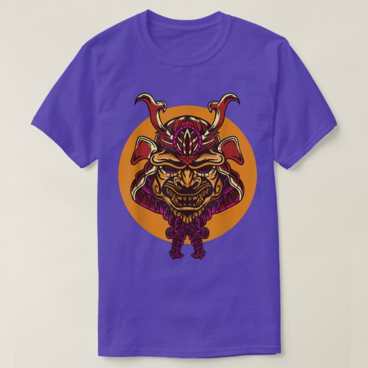 Sun Japanse Warrior Helmet Samurai Mask (2) T-shirt (Design voorkant)