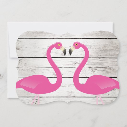 Sun Kast Flamingo Hens Party Invitation Kaart (Achterkant)
