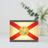 Sun kast Florida Flag Briefkaart (Staand voorkant)