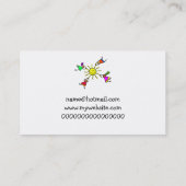 Sun Kinder Visitekaartje (Achterkant)