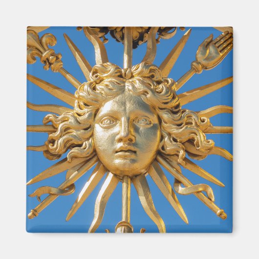 Sun King op Golden gate van Versailles castle Magneet (Voorkant)
