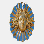 Sun King op Golden gate van Versailles castle Ornament Kaart (Rechts)