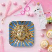 Sun King op Golden gate van Versailles castle Papieren Bordje (Feest)