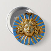 Sun King op Golden gate van Versailles castle Ronde Button 7,6 Cm (Voorkant /achterkant)