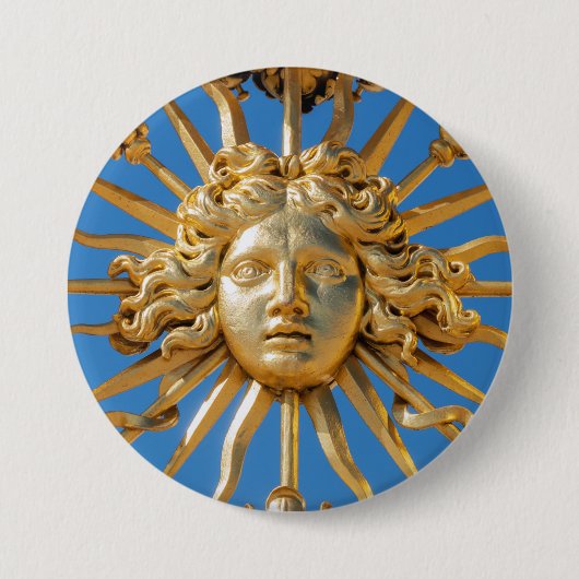 Sun King op Golden gate van Versailles castle Ronde Button 7,6 Cm (Voorkant)