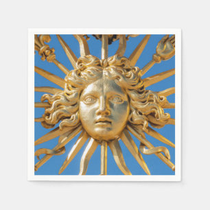 Sun King op Golden gate van Versailles castle Servet