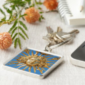 Sun King op Golden gate van Versailles castle Sleutelhanger (Zijkant)