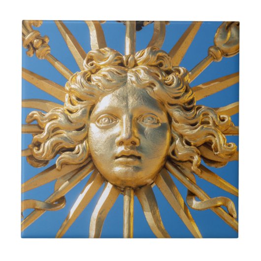 Sun King op Golden gate van Versailles castle Tegeltje (Voorkant)