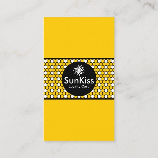 SUN KISS hexa-stempel Klantenkaartje (Achterkant)
