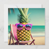 Sun Kissed Ananas Blank Wenskaart (Voorkant)
